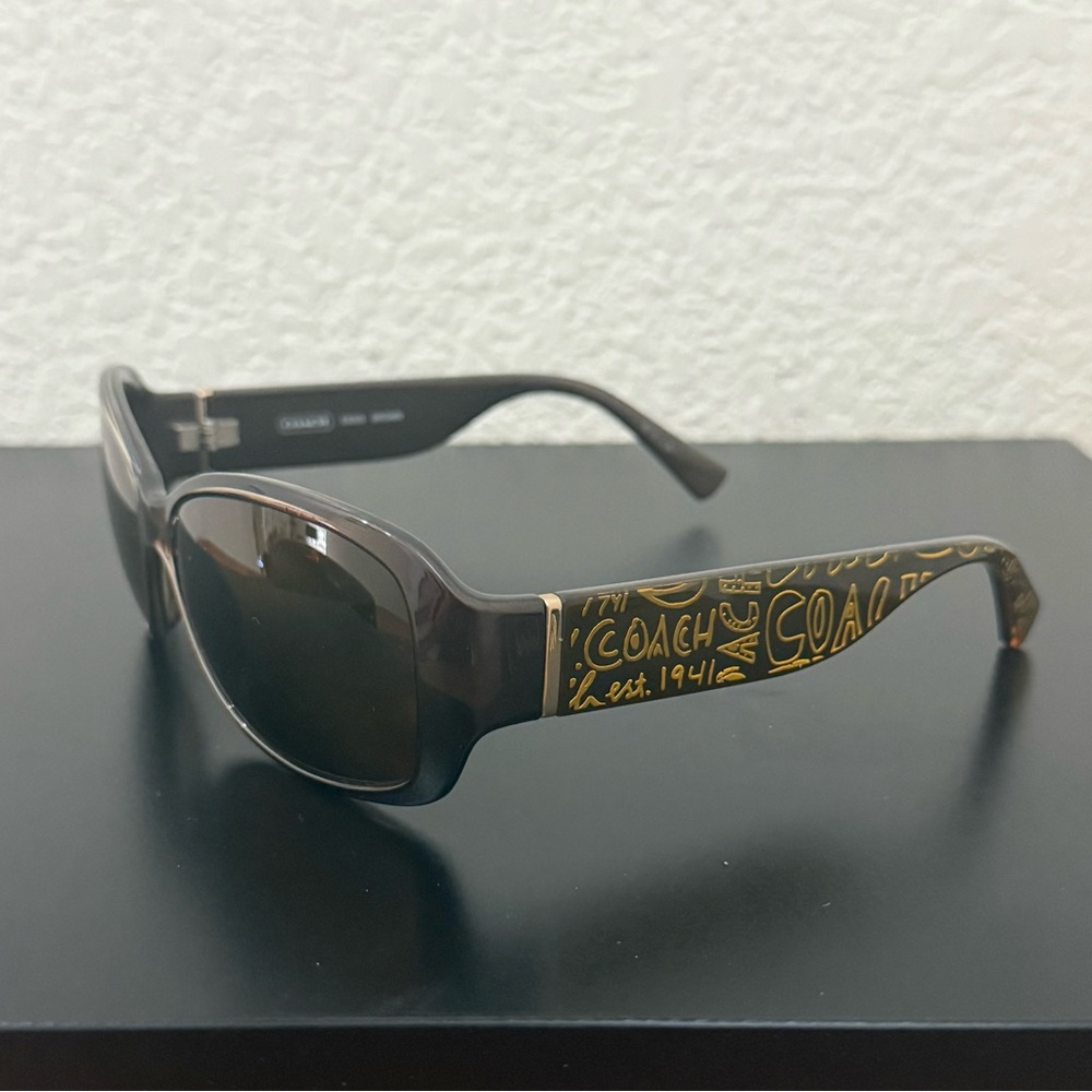 COACH S3005 Brown Gold Logo Arm -125/150? Nearsighted RX Prescription Sunglasses - Picture 6 of 16